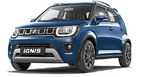 Maruti Suzuki Ignis (Automatic) blue car for rent in goa